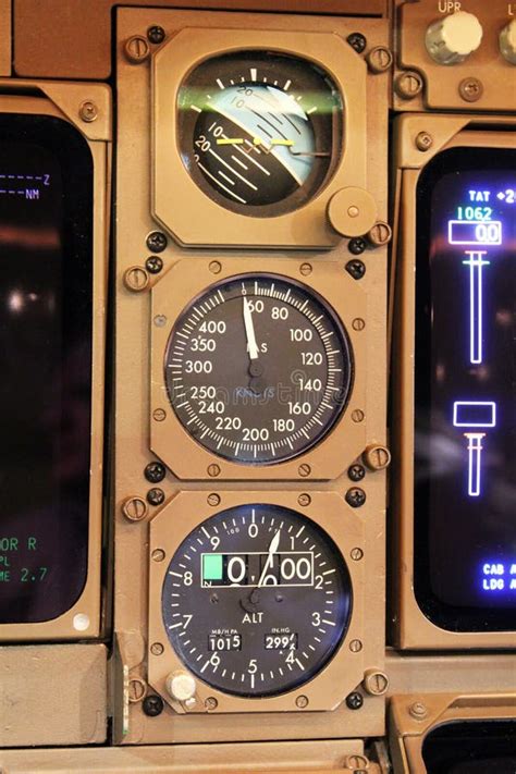 Airplane Cockpit Instruments Stock Photo - Image of guages, panel: 8379438