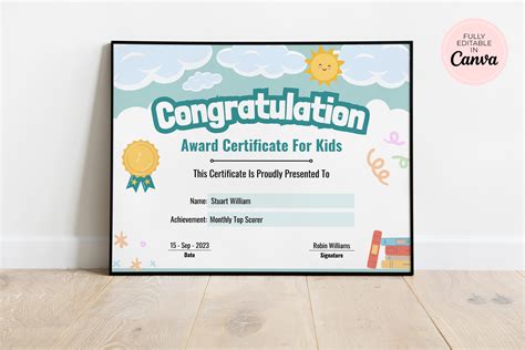 Printable Award Certificate For Kids | SnapyBiz