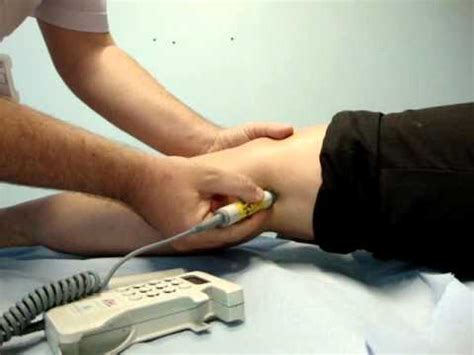 Popliteal pulse assessment with Doppler 8 + 5mhz probes - YouTube