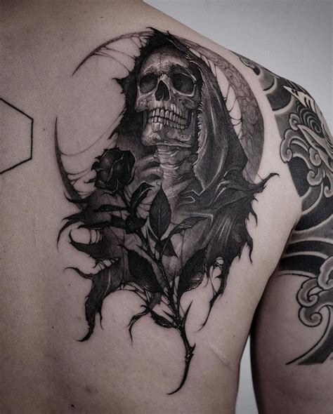 Demon grim reaper tattoo - mmgugl