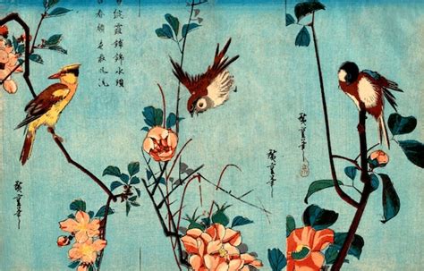 Japanese Art Hiroshige Art Prints Bird and Flower Paintings | Etsy UK