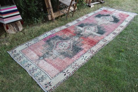 Turkish Runner Rug Vintage Handmade Decorative Turkish Rug | Etsy