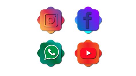 Social media icon Instagram facebook youtube whatsapp logo symbol ...