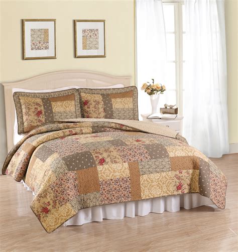 American Traditions Heather Twin Quilt with Pillow Sham - Home - Bed ...