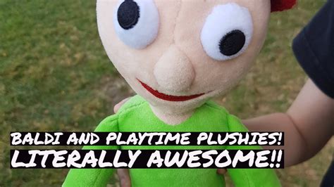 Baldi's Basics Plushies! Baldi and Playtime Review - YouTube