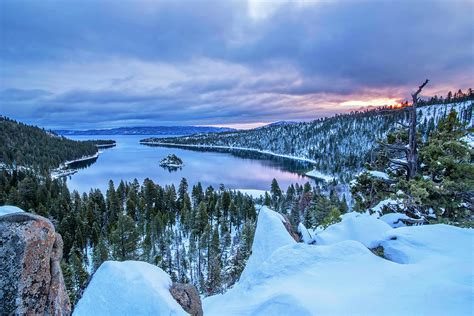 Emerald Bay Winter Sunrise Photograph by Brad Scott - Fine Art America