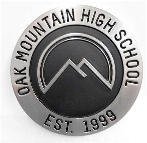 TP-1220- Carved Wall Plaque of Seal of Oak Mountain High School ...