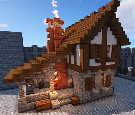 Medieval Blacksmith – BOTCRAFT.NET | Minecraft haus, Minecraft haus ...