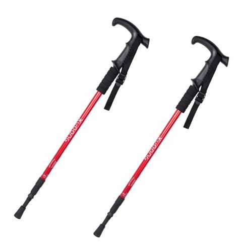 2pcs Outdoor aluminum telescopic adjustment walking/Hiking stick with ...