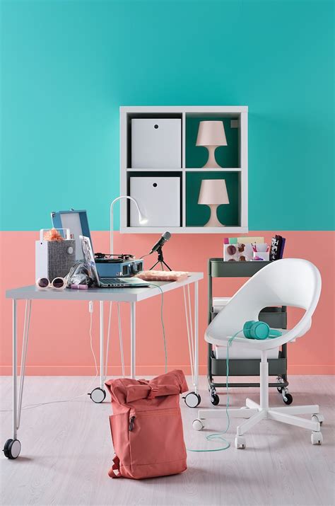 LINNMON / KRILLE desk, white, 393/8x235/8" - IKEA