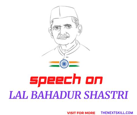 5 Minute Speech On Lal Bahadur Shastri