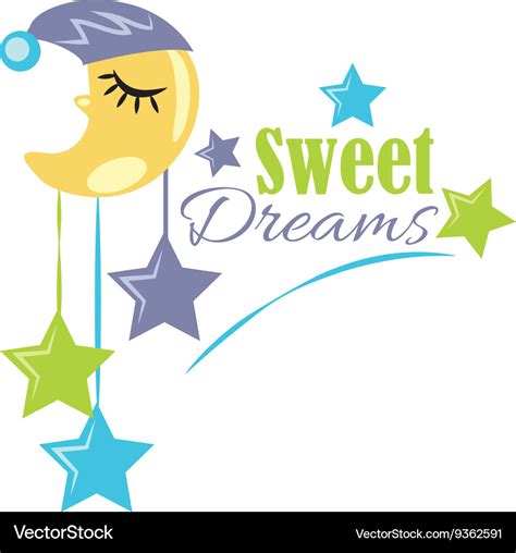 Sweet dreams Royalty Free Vector Image - VectorStock