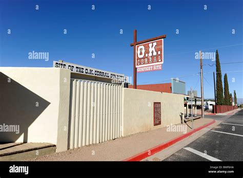 OK Corral Gunfight Site Tombstone Arizona Stock Photo - Alamy