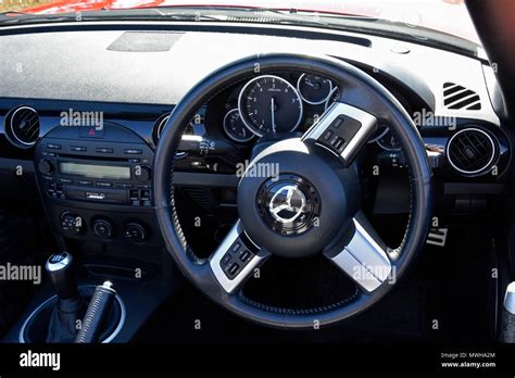 Mazda mx-5 or Miata NC 2006 interior with the top down Stock Photo - Alamy