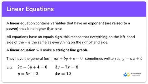 Linear Equations - GCSE Maths - Steps, Examples & Worksheet