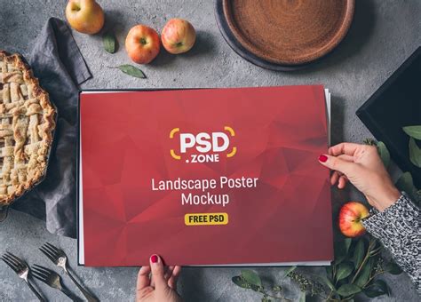 Landscape Poster Mockup PSD » CSS Author