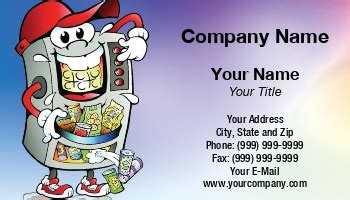 Vending Machine Sales Business Cards