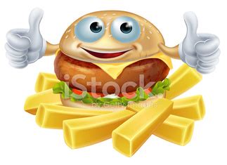 Cartoon Hamburger And Fries Stock Vector | Royalty-Free | FreeImages