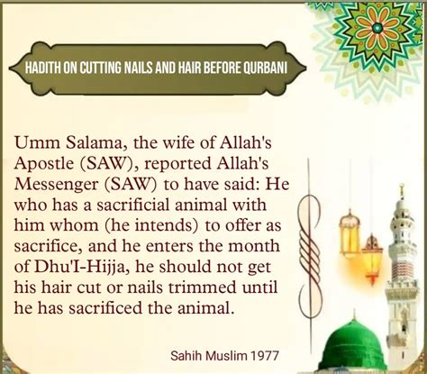 Hadith On Cutting Nails And Hair Before Qurbani In English