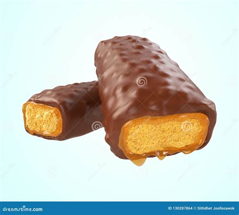 Crispy Wafer Caramel Cream Flavor. Stock Illustration - Illustration of ...