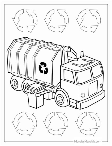 Garbage Truck Coloring Pages To Print