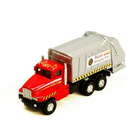 Garbage Truck, Red - Showcasts 9911DG - 6 Inch Scale Diecast Model ...