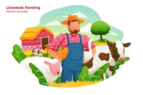 LivestockFarming-Vector Illustration ~ Illustrations ~ Creative Market