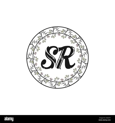 SR Letter Logo Design with Creative Modern Trendy Typography and Black ...