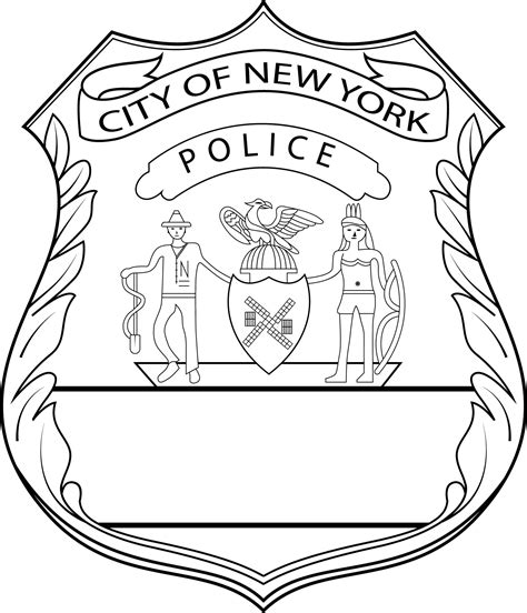 CITY OF NEW YORK POLICE BADGE VECTOR SVG EPS DXF PNG JPG FIL | Inspire ...