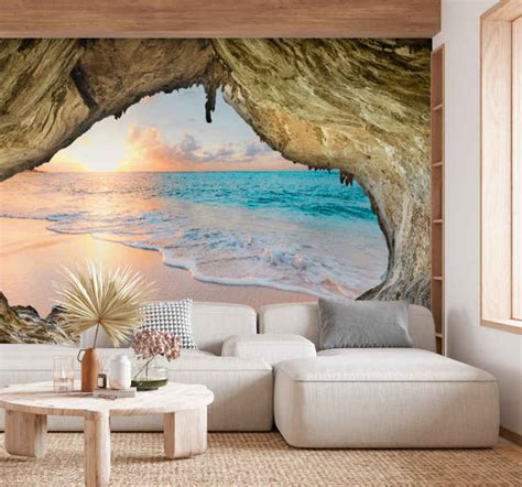 3D ocean view 3d mural wallpaper - TenStickers