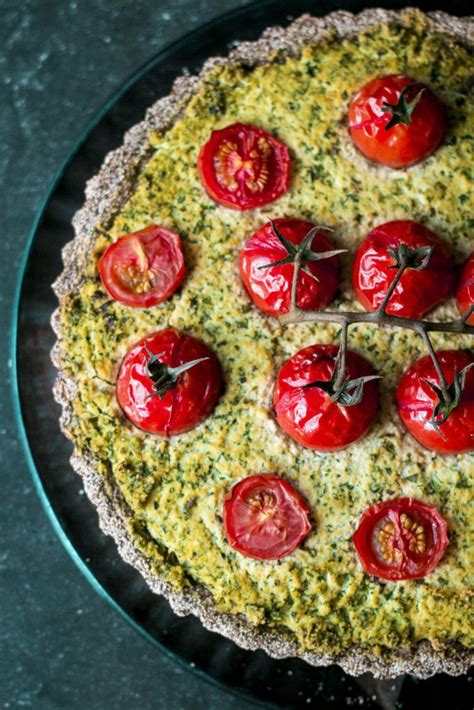 Tomato basil quiche with a teff crust | Tomato quiche, Food processor ...