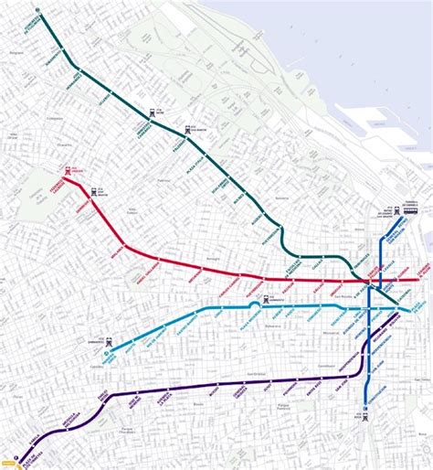 Buenos Aires Subway Network Map, Argentina