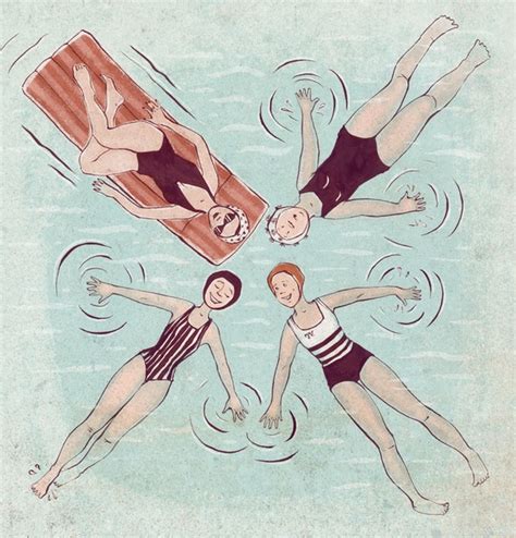 Synchronized swimming | Swimming pool art, Illustration, Synchronized ...