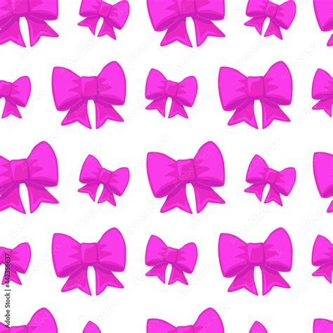 Pink Bow Icon Emoji Pattern. Fashion Seamless Background Symbols ...