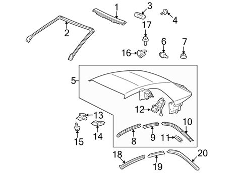 Toyota Solara Convertible Top Assembly. TO 01/2004, black ...