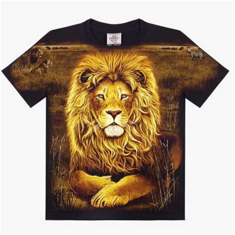 Lion Full Print- Black T-shirt-High Definition Design | Shop Today. Get ...