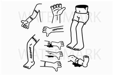 Scar and wound set - SVG/JPG/PNG Hand Drawing (77979)