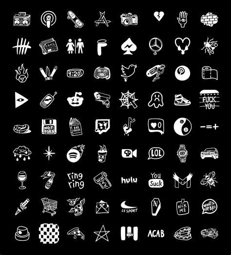 Free Black iOS 14 App Icons - Tattoo Aesthetic Black App Icons iPhone 🎱