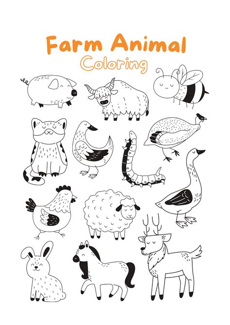 Free Farm Animals Coloring Pages To Print