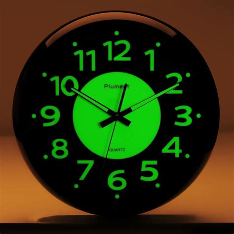 Lagre Decorative Wall Clock With Night Lights Luminous Function Plumeet ...