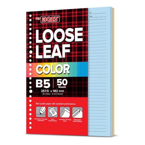 Jual Loose Leaf Color Warna Warni Rainbow B5 Isi 50 Lembar Kertas ...