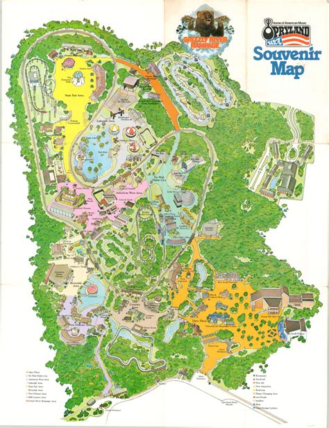 Opryland USA Souvenir Map – Curtis Wright Maps