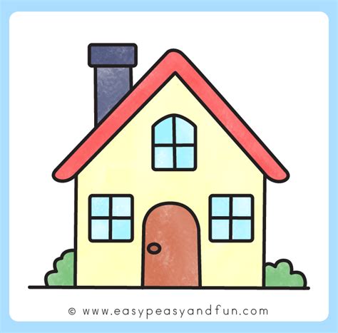 How to Draw a House – Step by Step Drawing Tutorial - Easy Peasy and Fun