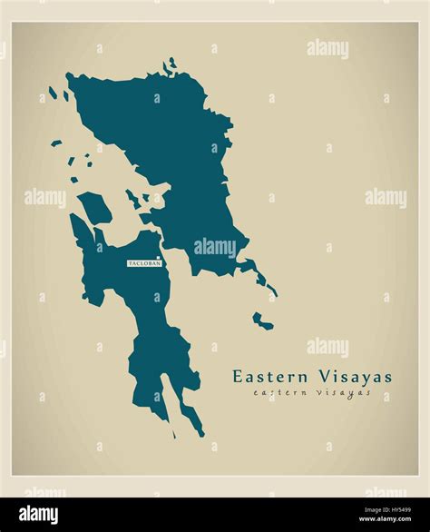 Modern Map - Eastern Visayas PH Stock Vector Art & Illustration, Vector ...