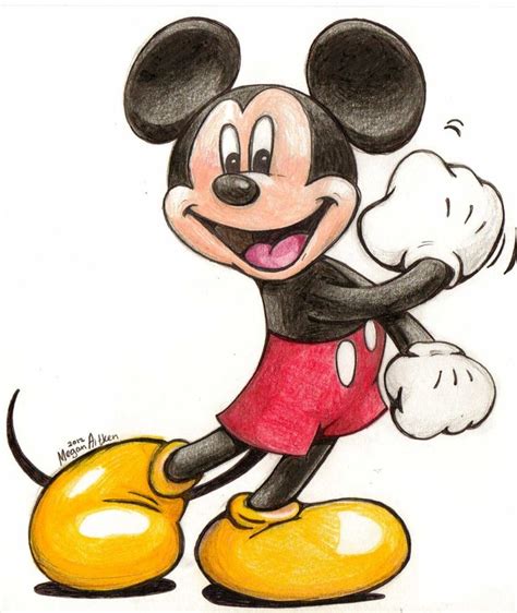 Sketch Bold Color | Mickey mouse drawings, Mouse drawing, Mickey