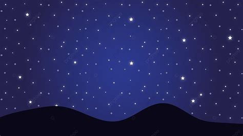 Starry Sky Beautiful Star Night With Gradient Blue Color Behind ...