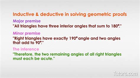 Inductive & Deductive Reasoning in Geometry (Definition & Video)