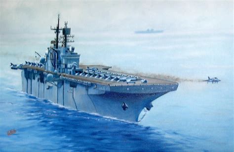 Aircraft Carrier Painting at PaintingValley.com | Explore collection of ...