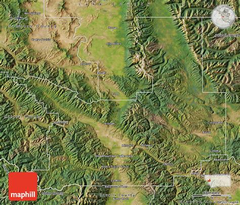 Satellite Map of Missoula County