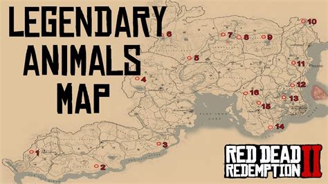 Red Dead Redemption 2 Legendary Animal Map - Vector U S Map